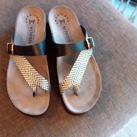 mephisto black sandals